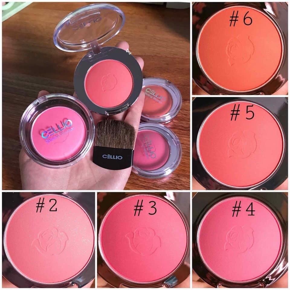 Phấn Má Ngọc Trai CELLIO Shining Blusher - Hàn Quốc