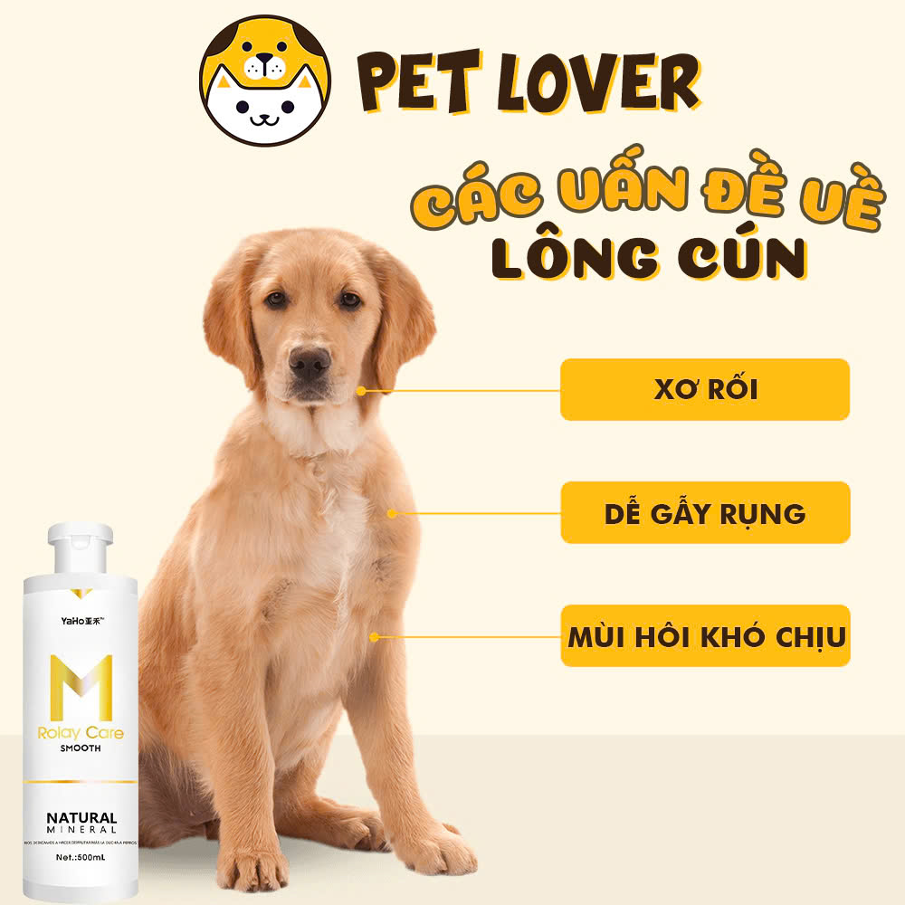 Sữa tắm chó hương nước hoa, sữa tắm cho chó thơm lâu Yaho Rolay Care chai 500ml