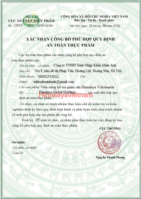 VIÊN HỖ TRỢ GIẢM CÂN - HIMALAYA VRIKSHAMLA