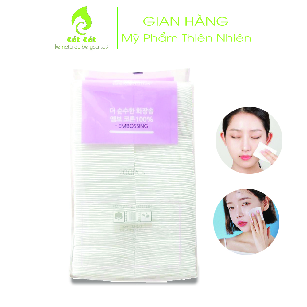 Bông tẩy trang cao cấp Hàn Quốc Embossing (200 miếng)