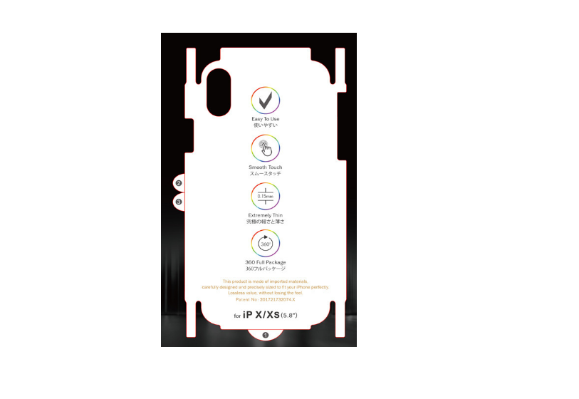 Miếng Dán PPF măt sau full viền cho iPhone X, Xs