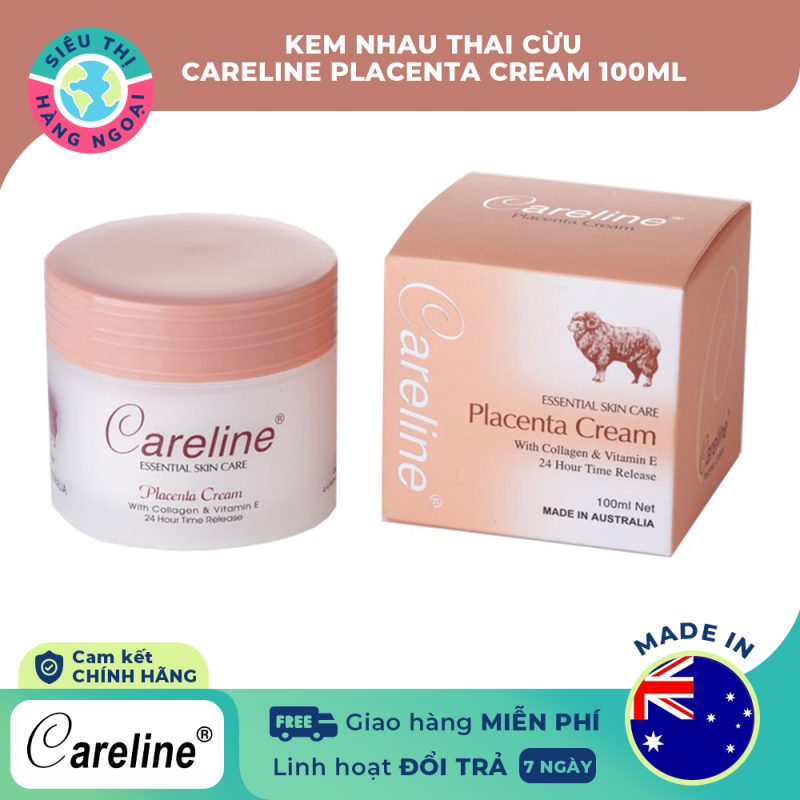 [HCM]Kem nhau thai Cừu Careline Placenta Cream 100ml (hộp cam) [Chuyên cho da dầu và da hỗn hợp cung cấp collagen dưỡng ẩm] Hàng Úc (được bán bởi Siêu Thị Hàng Ngoại) nhập khẩu