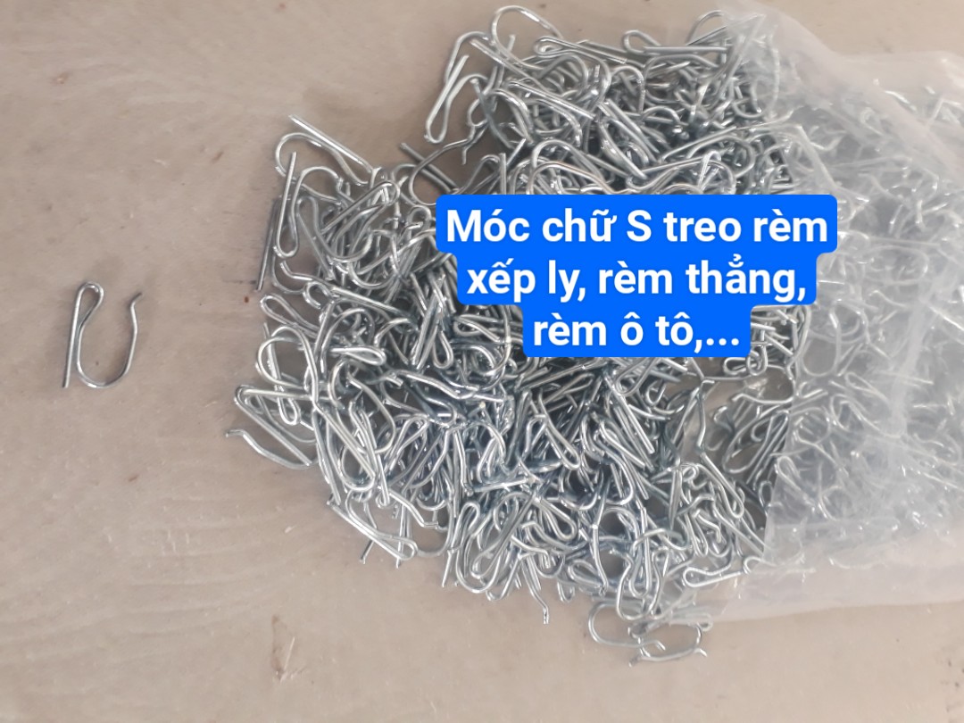 Móc Treo Rèm Cửa Hình Chữ S Bằng Sắt
