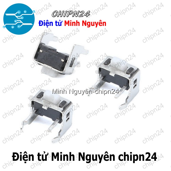 [10 cái] (K78) Nút nhấn 2 chân 3x6x5mm DIP cong - HH003214
