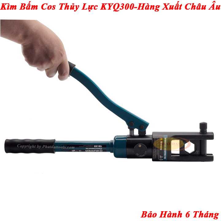 Kìm Bấm Cốt Thủy Lực KYQ300-Kìm Ép Cos Thủy Lực Dùng Để Ép Chặt Đầu Cos Vào Dây Cáp - Hàng Cao Cấp Xuất Châu Âu-Bảo Hành 6 Tháng
