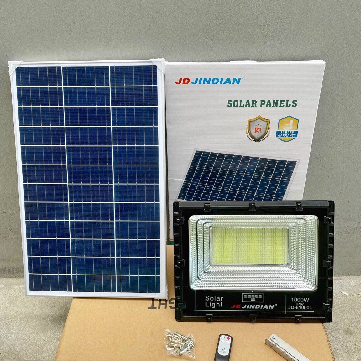 Đèn pha năng lượng mặt trời jindian 1000w jd-81000l đèn năng lượng mặt trời 1000w đèn năng lượng mặt trời 1000w solar light jindian