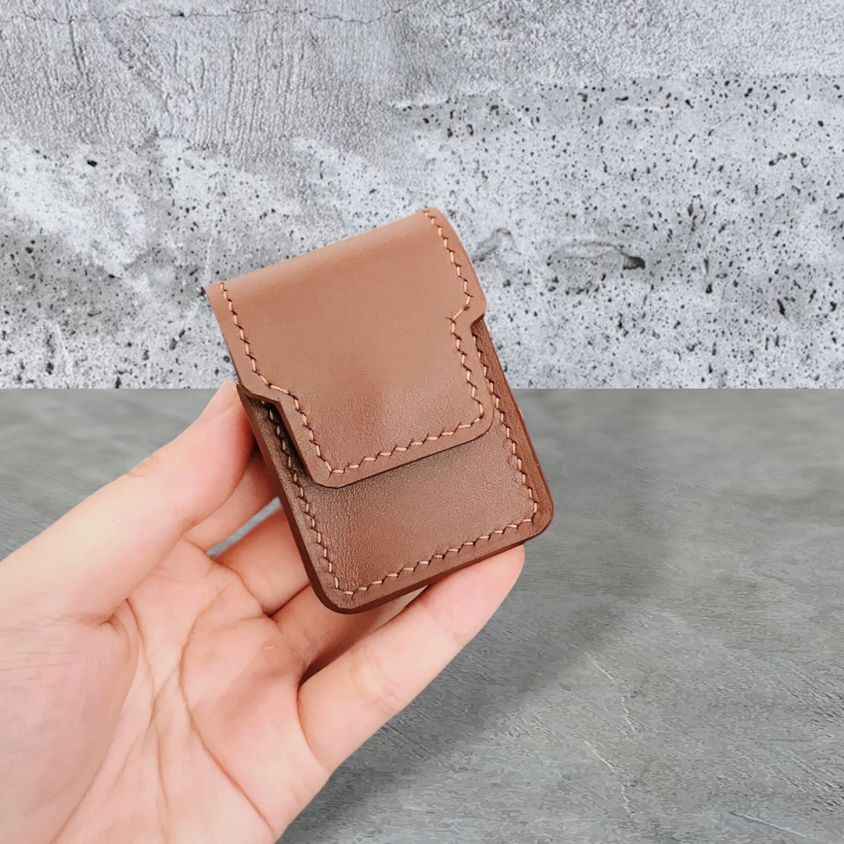 Leather lighter case, Zippo leather cover. Gifts for men, Presents for smokers