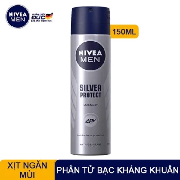 Xịt khử mùi cho nam ngăn vệt ố vàng nivea men anti-perspirant spray 150ml