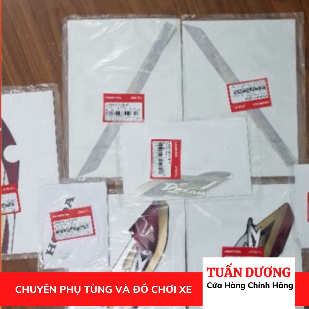 Bộ tem xe Dream Việt Caro CHÍNH HÃNG ,Tem hàng đẹp lắp được cả dream thái và dream việt các đời
