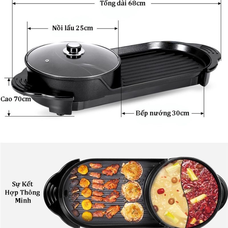 Bếp lẩu nướng điện đa năng Matika MTK-6929, Bếp lẩu nướng đa năng Matika MTK-3618 công suất 1500w, nồi lẩu nướng đa năng matika ,bếp lẩu nướng đa năng matika, nồi lẩu điện matika. với thiết kế sang trọng rễ sử dụng