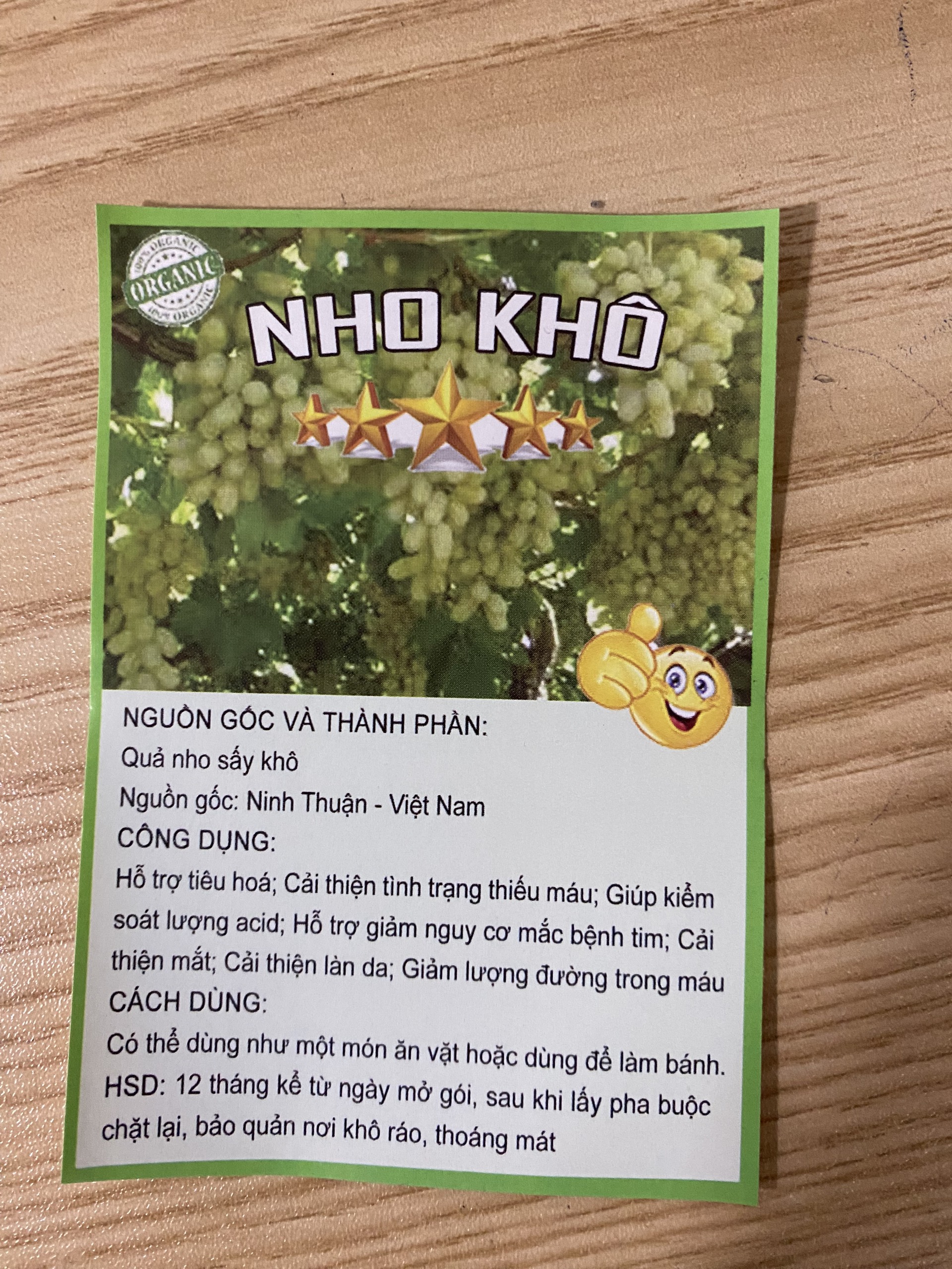 Nho xanh sấy khô , nho khô ninh thuận, hoa quả sấy khô, ngon ngọt, thơm ngon bổ dưỡng TN