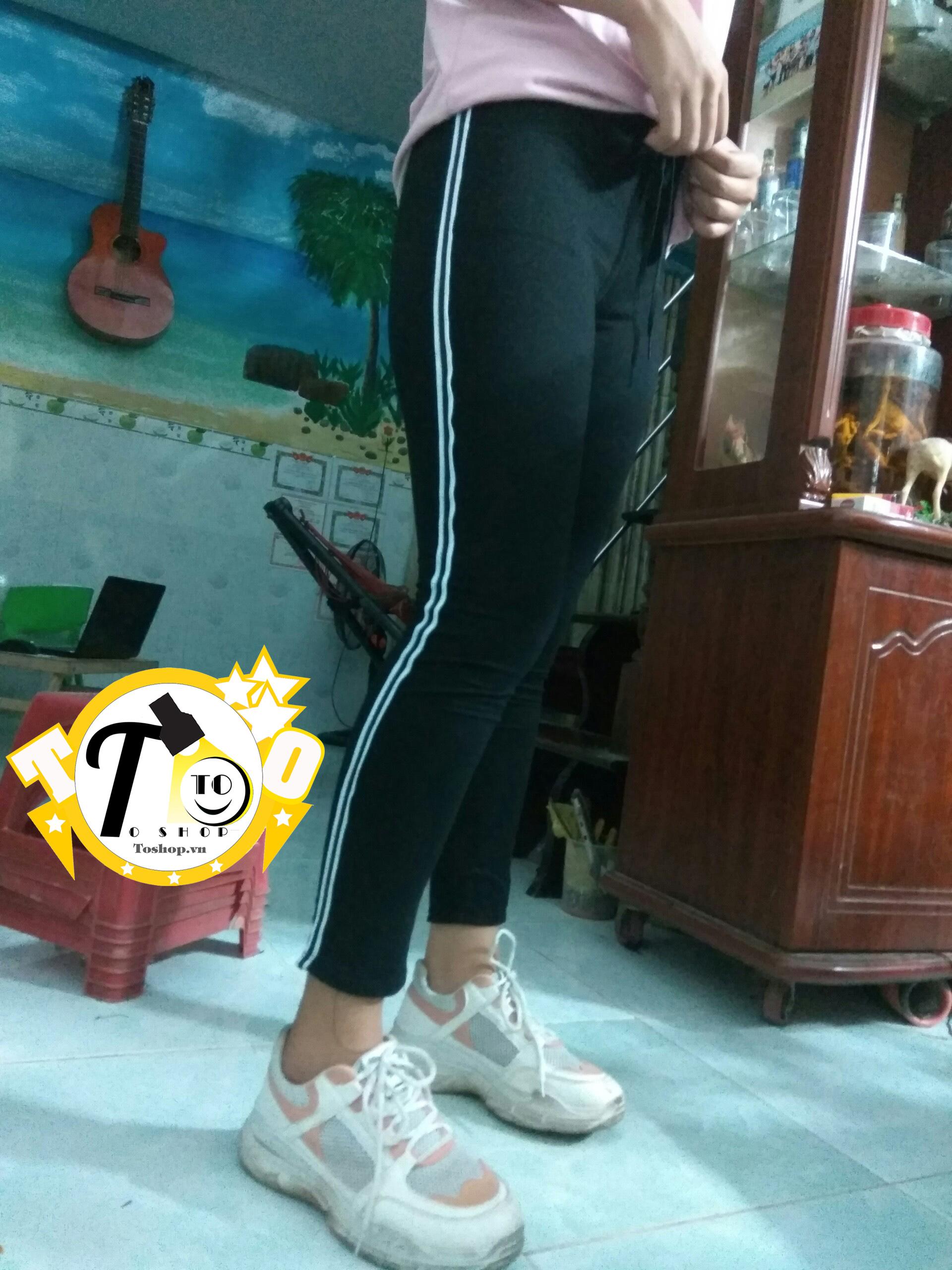 [HCM]Quần Thun Nữ ôm body - legging nữ ( Sọc trắng đỏ Sup thời trang ) Sup