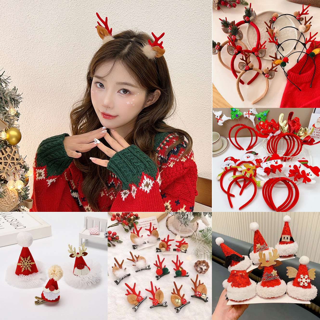 [HCM]Băng Đô Noel Cài Tóc, Cài Tóc Kẹp Tóc Nón Giáng Sinh Cute Nhiều Mẫu