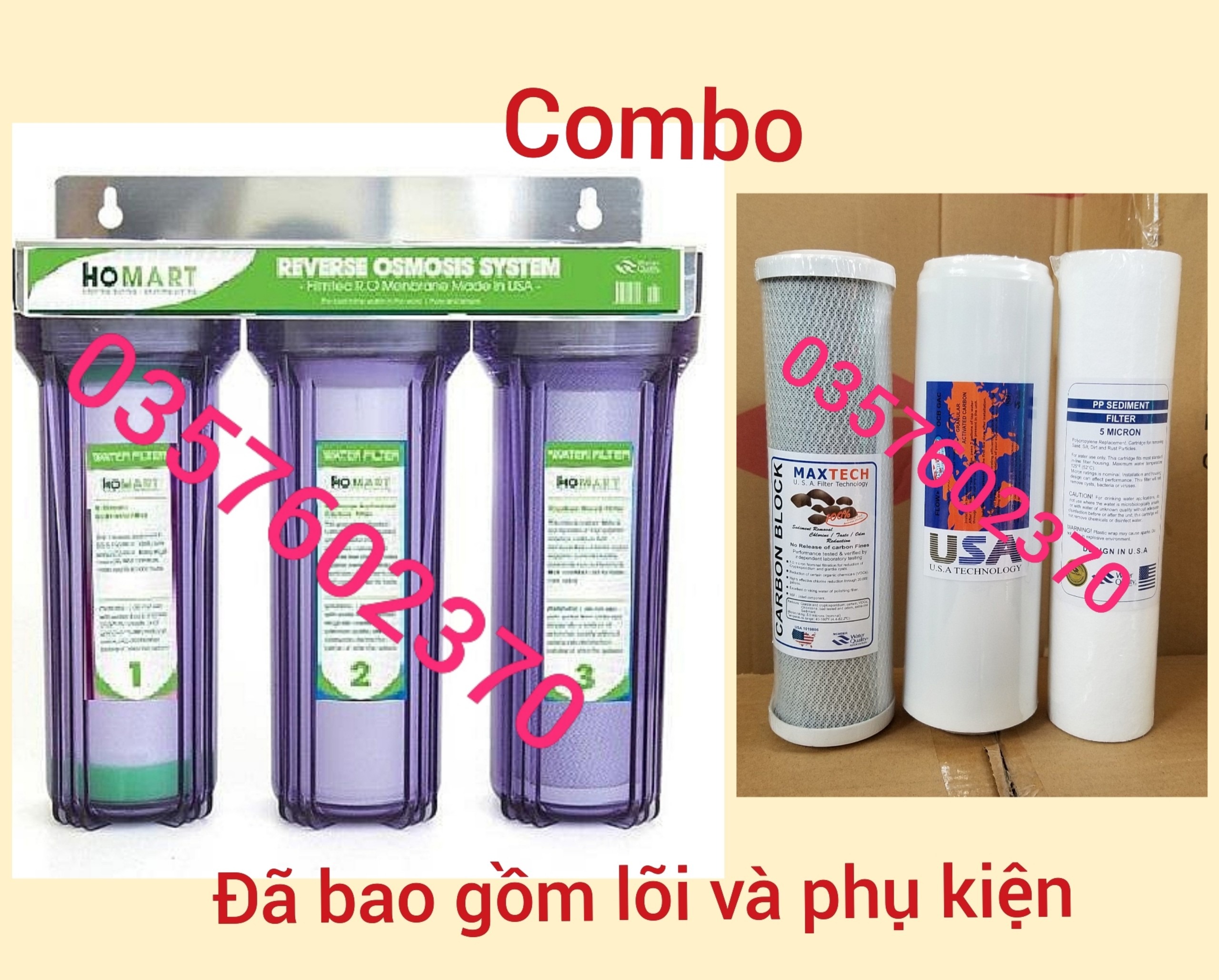 [HCM] Combo bộ lọc nước sinh hoạt 3 cấp ly 10 inch đã gồm lõi bên trong + 3 lõi 123 . bộ lọc gia đình an toàn hiêu qảu dễ sử dụng