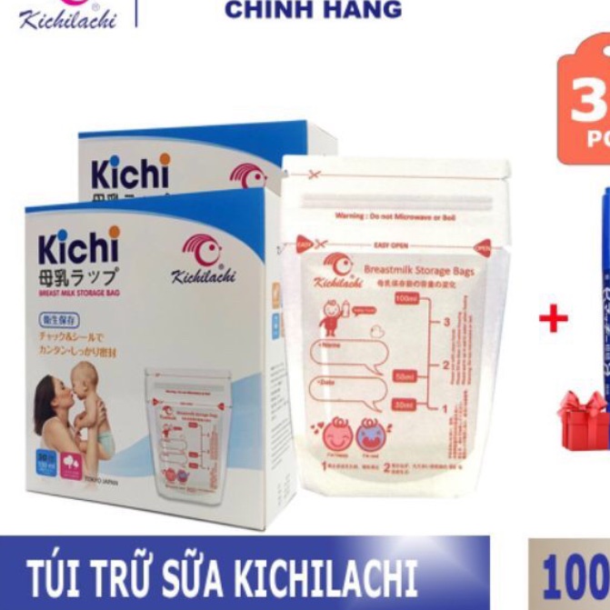 Hộp 30 Túi trữ sữa kichilachi 100ml