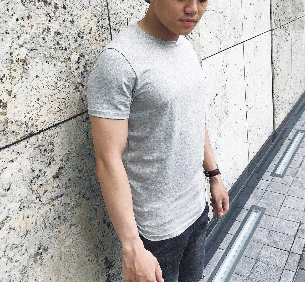 [HCM]Áo Thun Nam Trơn Cổ Tròn Thời Trang