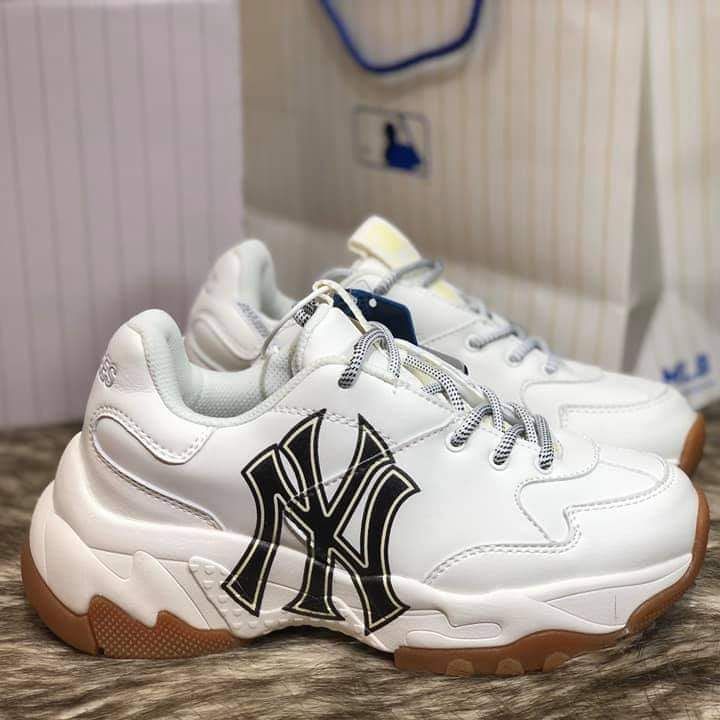 Giày Sneaker MLB chữ NY đế nâu ( Full box)