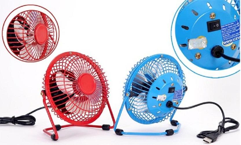 Quạt lồng sắt mini văn phòng tiện dụng(màu ngẫu nhiên)