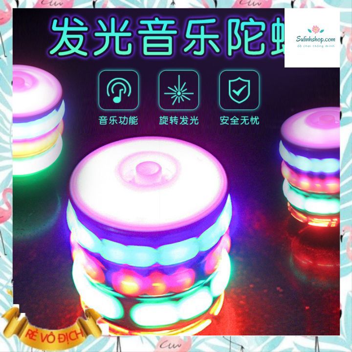 Con Quay Trụ Gỗ Phát Sáng Có Nhạc