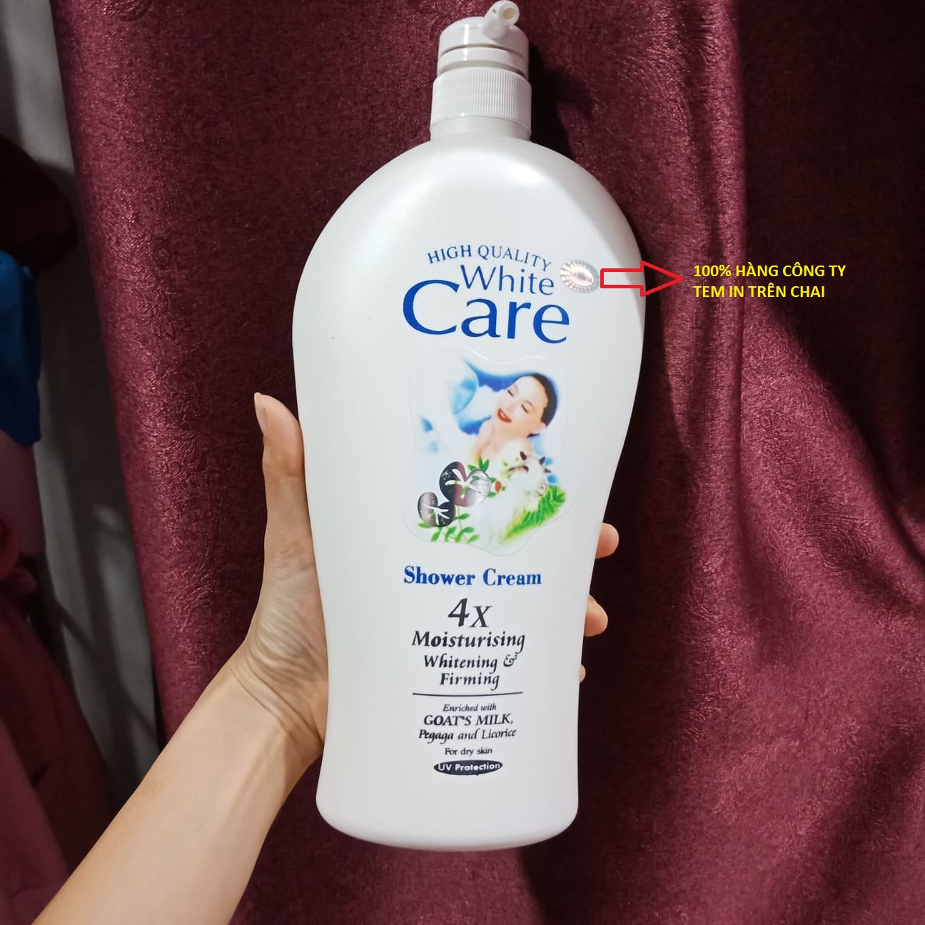 [HCM]Sữa Tắm Dê White Care 4X chai 12 lít Có Tem In trên sản phẩm