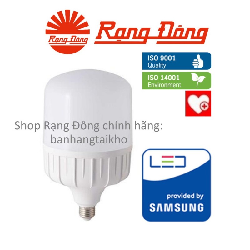 Bóng Đèn Led Trụ 50W Rạng Đông - Samsung Chipled