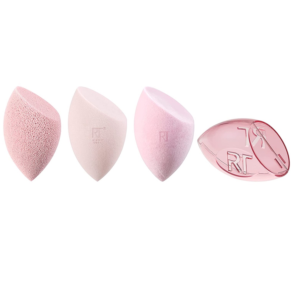 Set 3 Mút Tán kèm case Real Techniques Limited Edition Cleanse, Blend, Set And Go Makeup Sponge Set