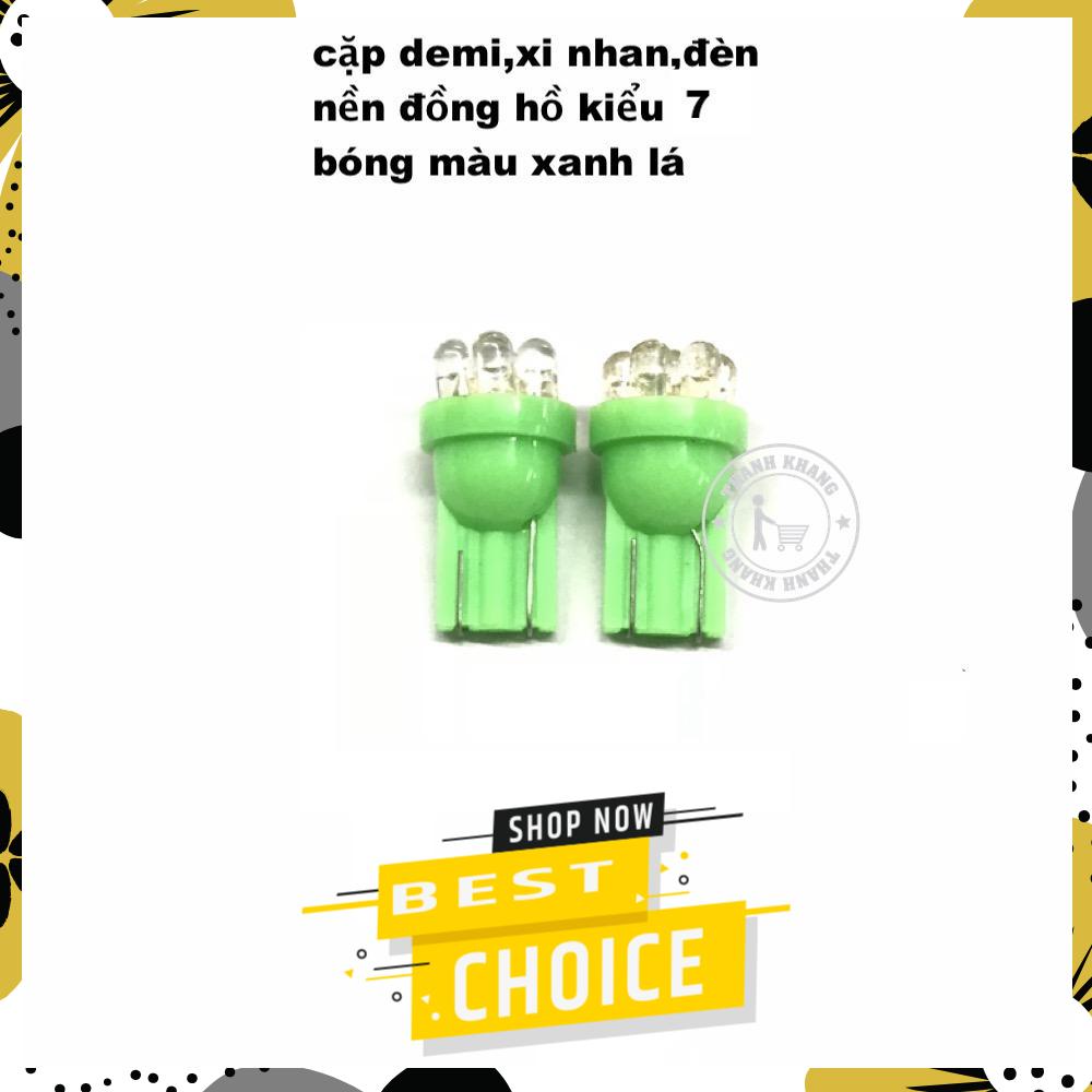 [HCM]Cặp demi đèn nền đồng hồ xi nhan kiểu 7 bóng màu xanh lá thanh khang 003000103