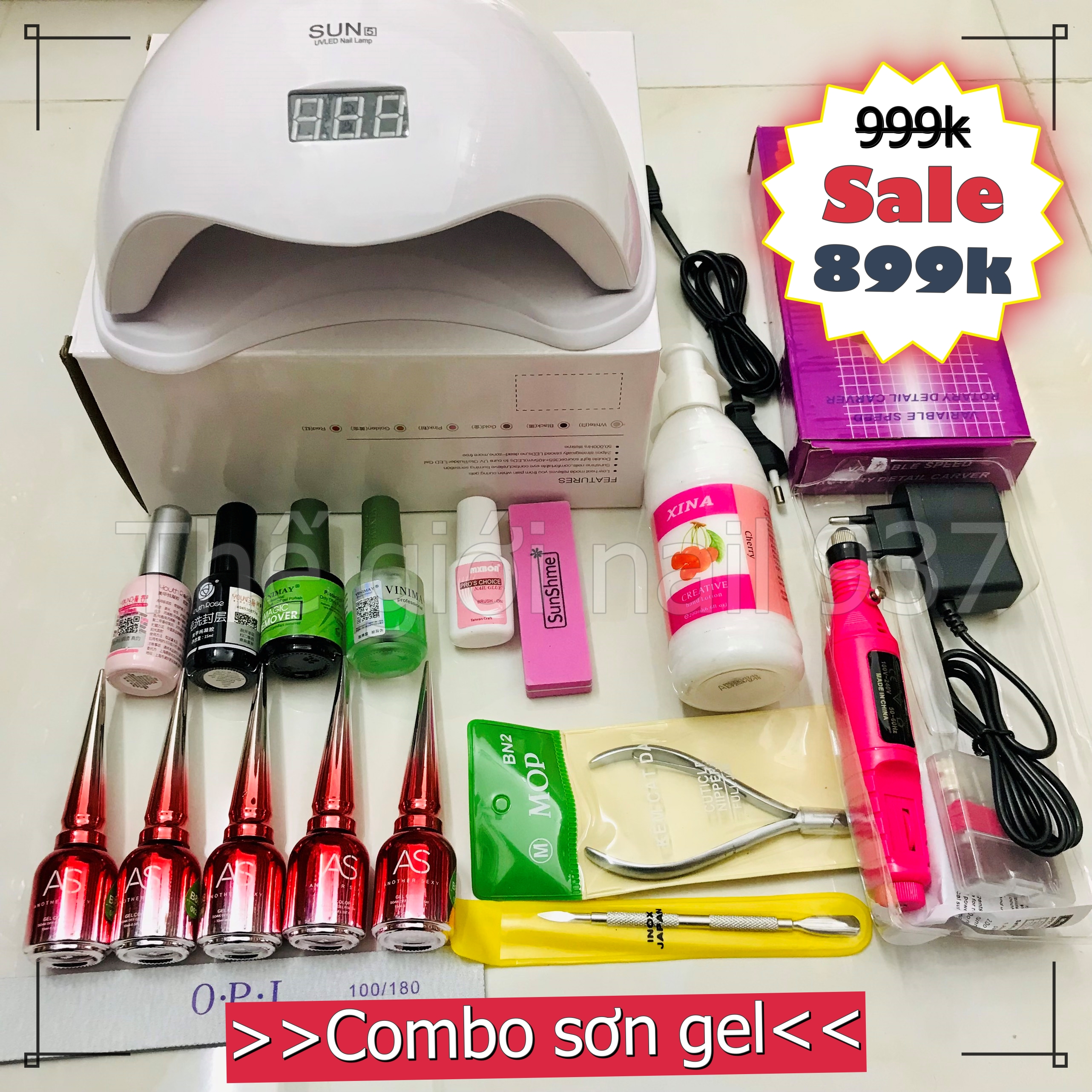 Combo đồ làm nail cơ bản 899k - (Combo làm sơn gel tại nhà) - TGN937 - Combo 11