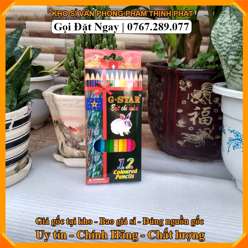 [HCM](Hàng cao cấp sẵn hàng giá sỉ)Bút chì màu gỗ 12 -18 -24 màu Gstar