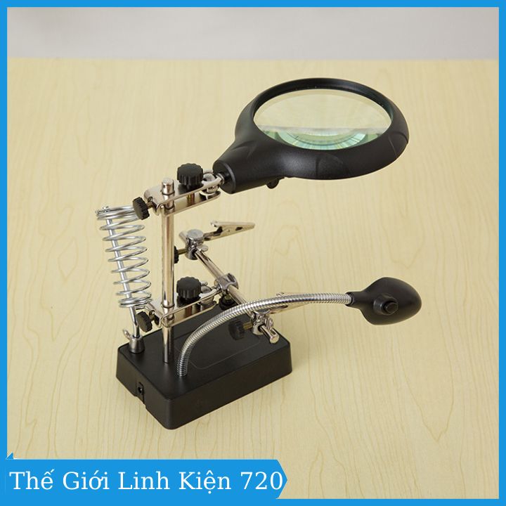 Double Desktop Magnifying Glass with Led Lighting Te-800