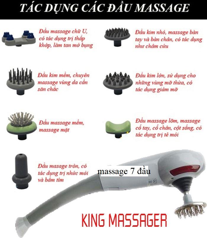 Máy Massage Cầm Tay Đa Năng 7 Đầu Magic King Massager