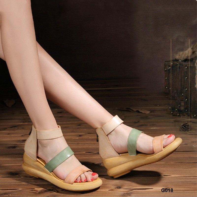 [HCM]G018-Giày handmade Da Thật Quai Ngang