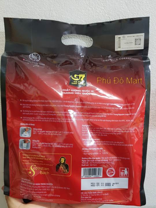( Freeship – Có Tem Xác Thực ) Cà Phê Sữa Hoà Tan G7 3in1 Bịch 50 Gói – Trung Nguyên – trung nguyên – top1shop