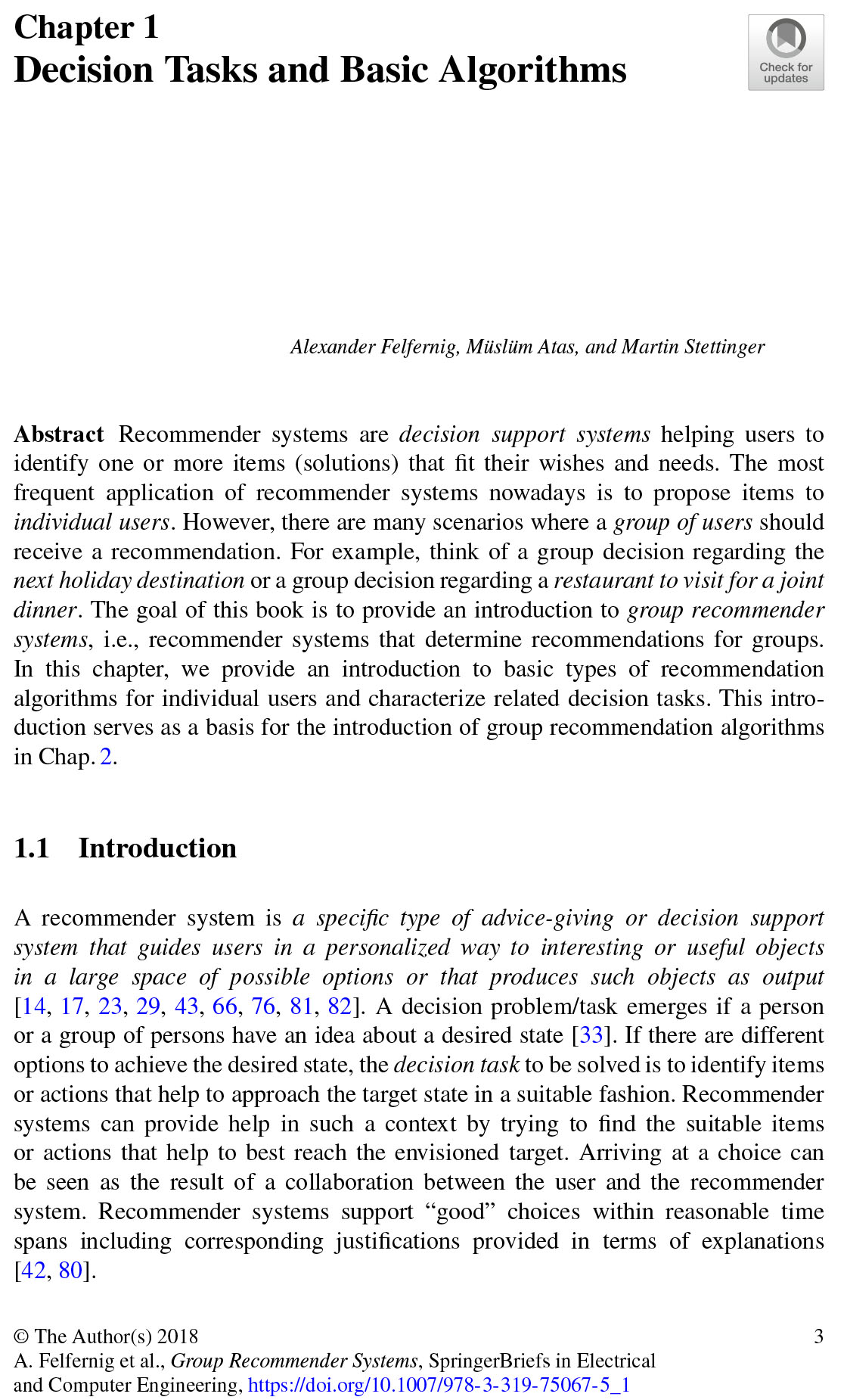Group Recommender Systems An Introduction