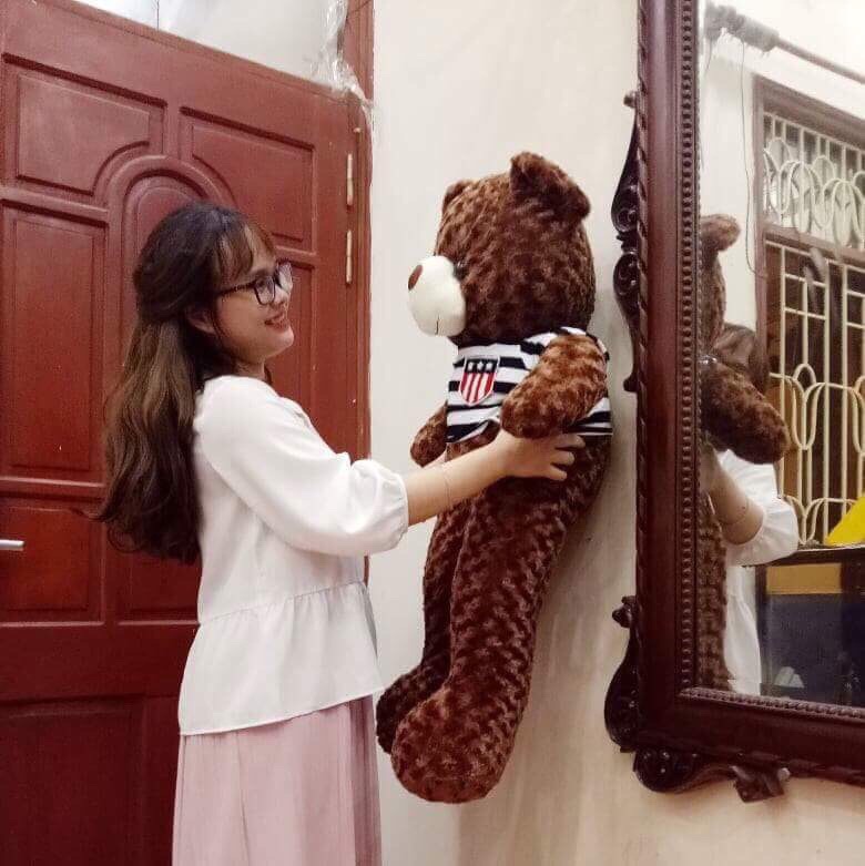 Gấu bông Teddy khổ vải 1M