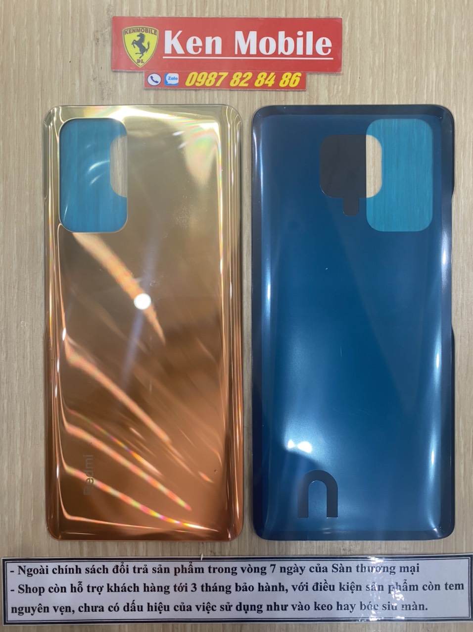 Nắp Lưng Ráp Máy Thay Thế Cho Xaomi Redmi Note 10 Pro, Loại 1 (tặng tuýp keo dán)