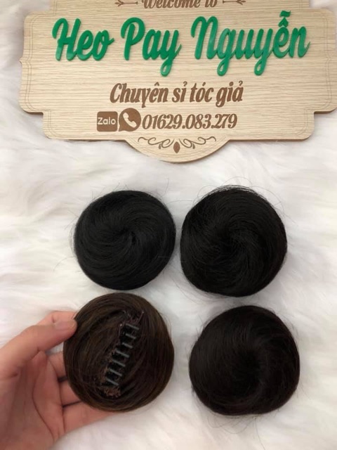 Tóc giả nữ búi ❤️FREESHIP❤️búi kẹp mini
