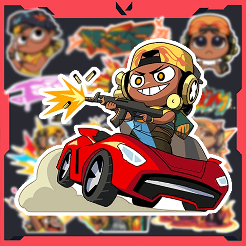 Sticker Valorant - Hình dán Agent Raze (set 16 hình)
