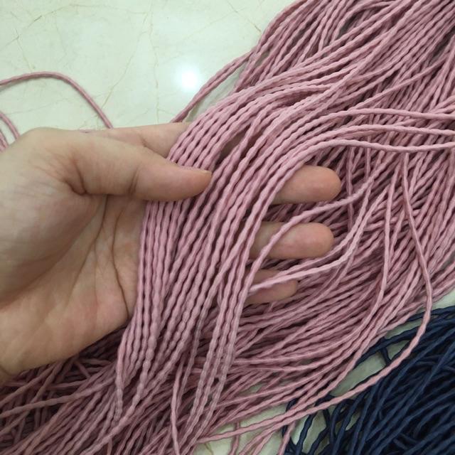 Dây thun làm dây buộc tóc dạng đốt màu trầm