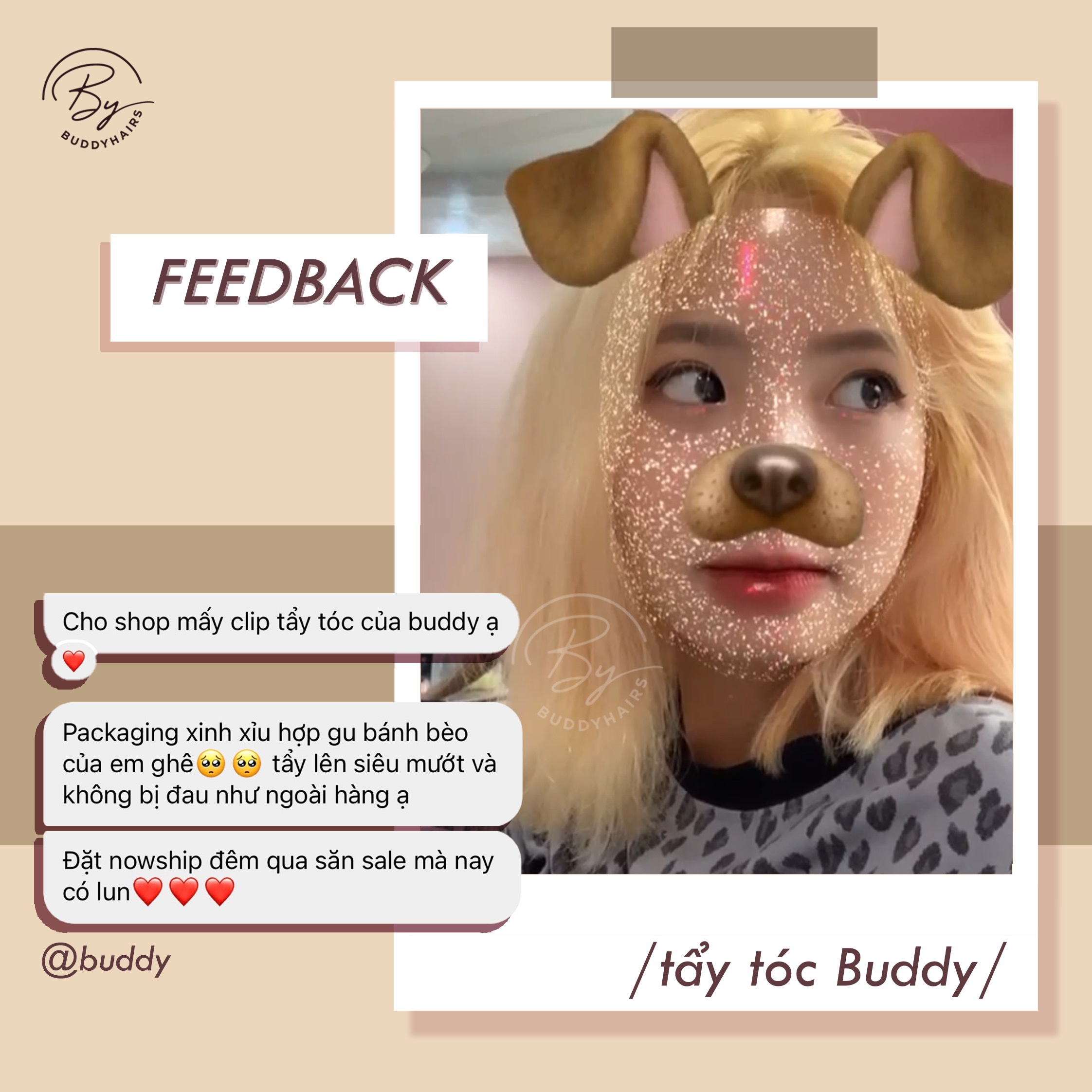 Thuốc tẩy tóc an toàn độc quyền của Buddyhairs