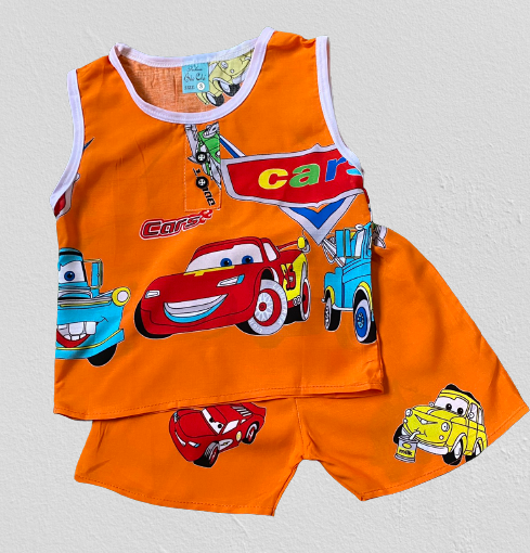 [6kg-12kg] Đồ bộ cho bé trai vải tôn, lanh, tole (sát nách)