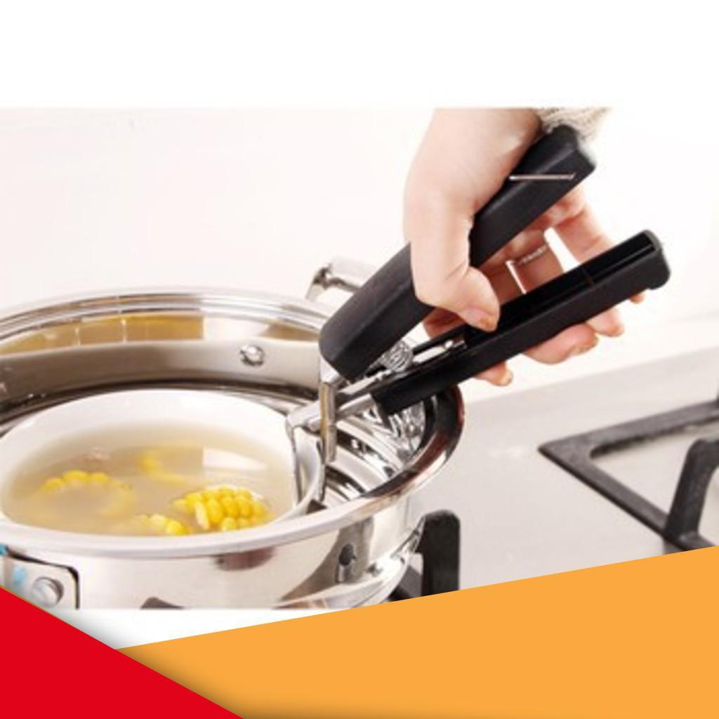 Dụng Cụ Gắp Thức Ăn Nóng, Gắp Nóng Trong Lò Vi Sóng, Gắp Nóng Nồi, Xoong, Dĩa Inox, Gắp Nóng Chống Phỏng Tay Tiện Lợi.