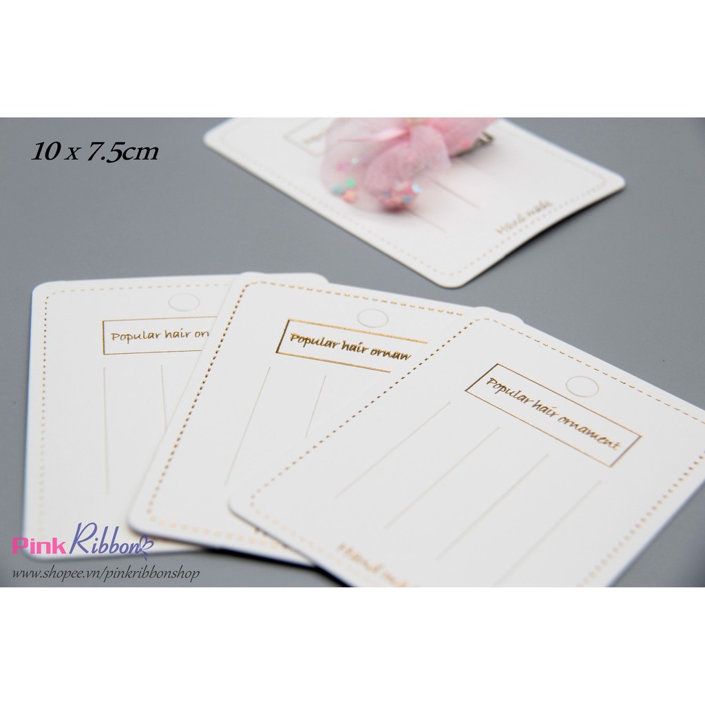 Bìa Đựng Kẹp Tóc Trắng - Set 10 Cái