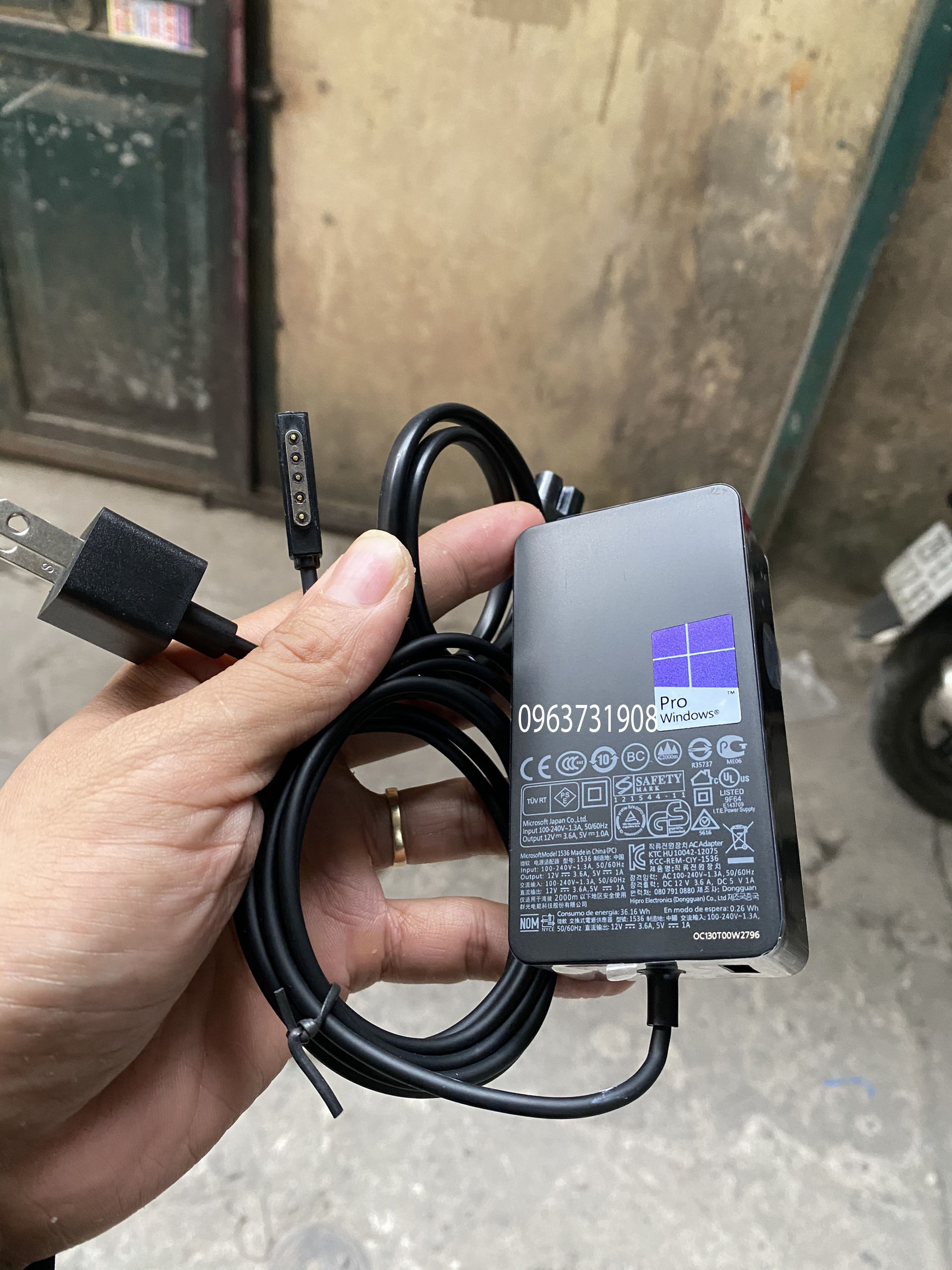 SẠC SURFACE PRO 1 2 – 12V-3.6A bản gốc zin bóc máy
