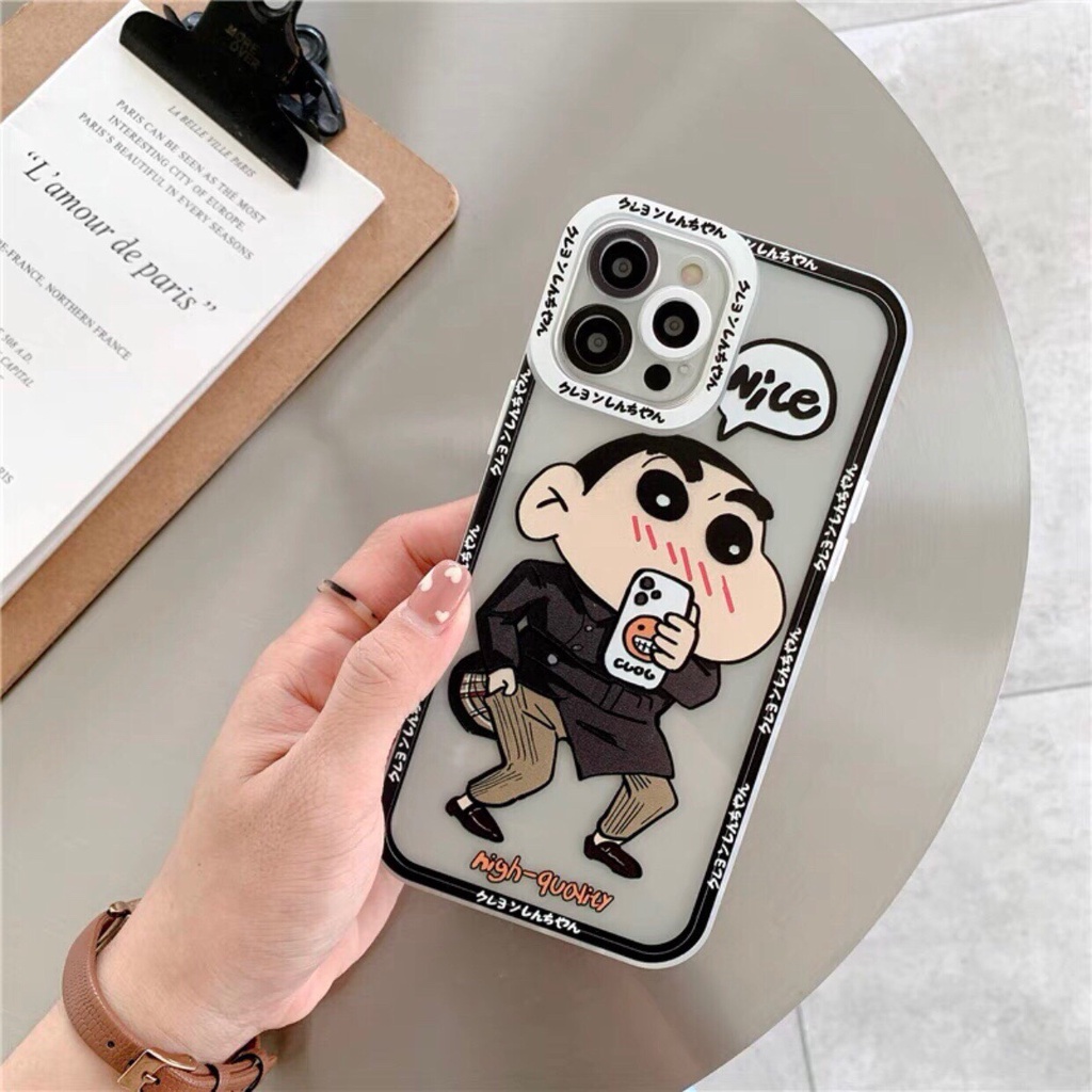 Ốp Lưng IPhone Trong Cạnh Vuông Siêu Hot (VIỀN NỔI)