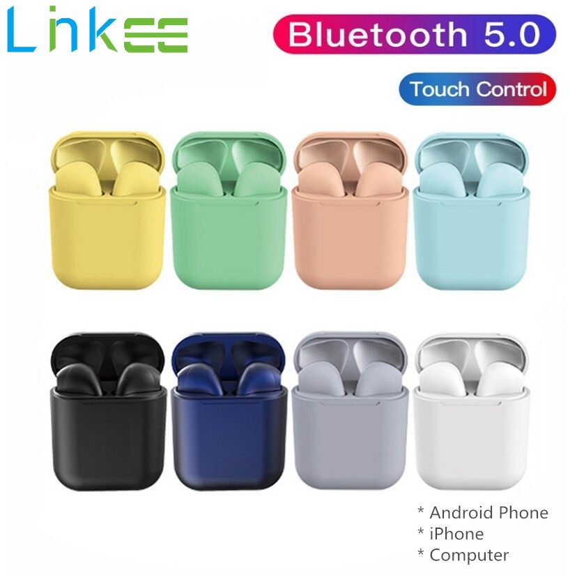 Tai Nghe Không Dây Bluetooth TWS Tai Nghe Macaron 12 InPods Tai Nghe Nhét Tai Cảm Ứng Thông Minh Với Mic Tai Nghe Thể Thao Âm Nhạc I12