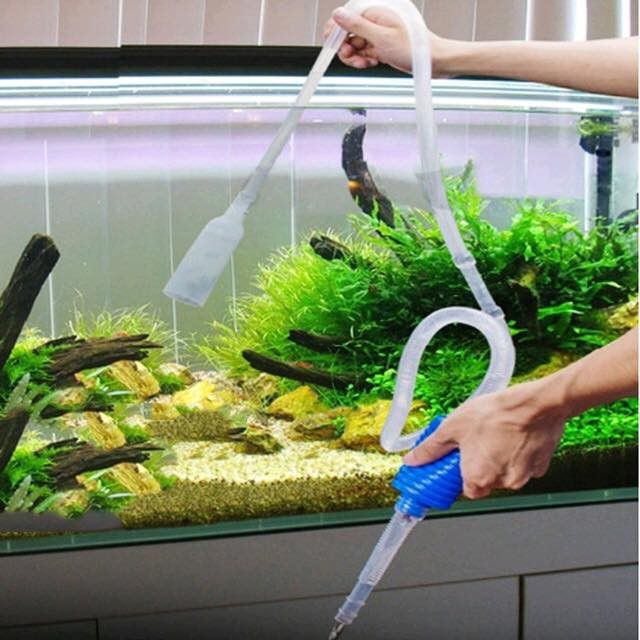 Hút cặn thay nước hồ cá , dụng cụ thay nước bể cá dài 1m7 , ống hút cặn bơm tay hồ cá
