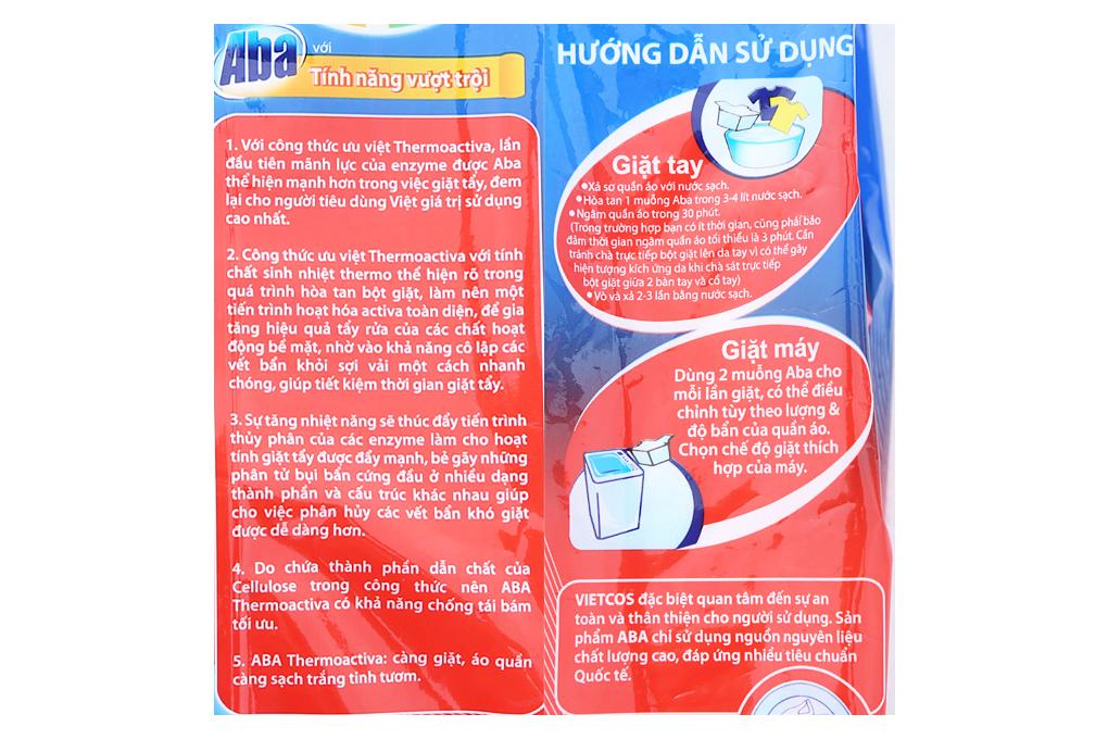 Bột giặt nhiệt Aba Sạch tinh tươm 6kg