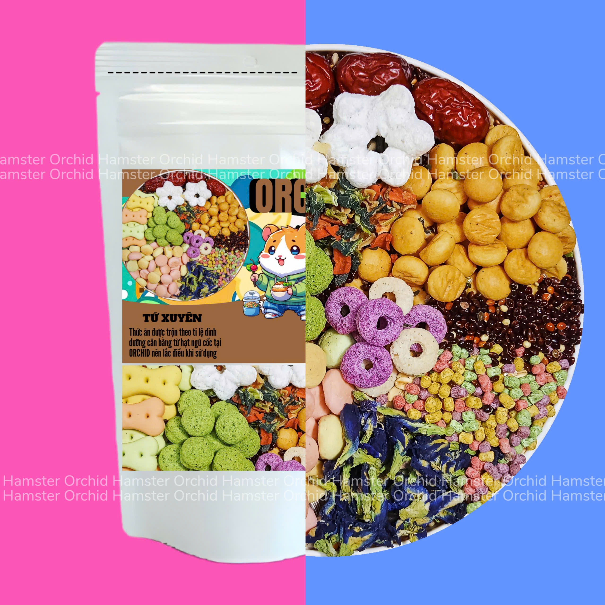 Thức Ăn Hamster Orchid Cao Cấp Tứ Xuyên Hạt Lớn Bổ Sung Bữa Ăn Dinh Dưỡng Hằng Ngày