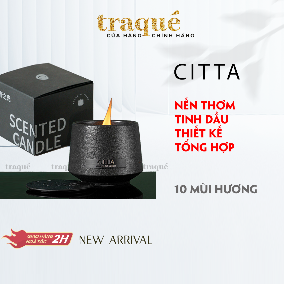 Nến thơm tinh dầu Citta - Cốc đen nắp mềm